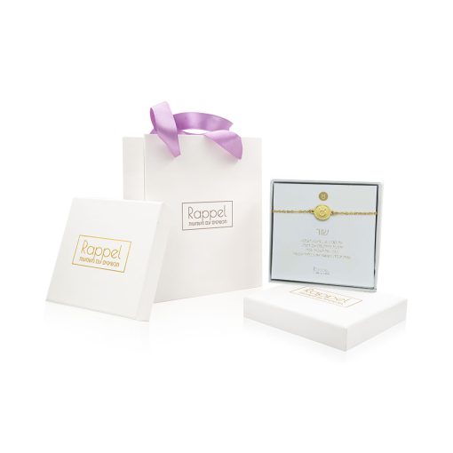 צמיד מזל שור ציפוי זהב בקופסה עם שקית תואמת - מוכן למתנה
