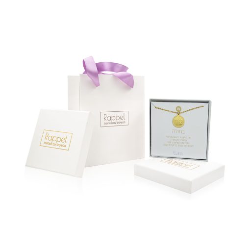 שרשרת מזל בתולה ציפוי זהב בקופסה עם שקית תואמת - מוכן למתנה
